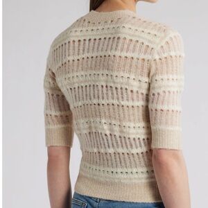 Frame Mix Stitch Elbow Sleeve Sweater